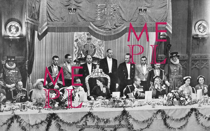 : Coronation 1953, traditional guildhall luncheon : Coronation 1953, traditional guildhall luncheon