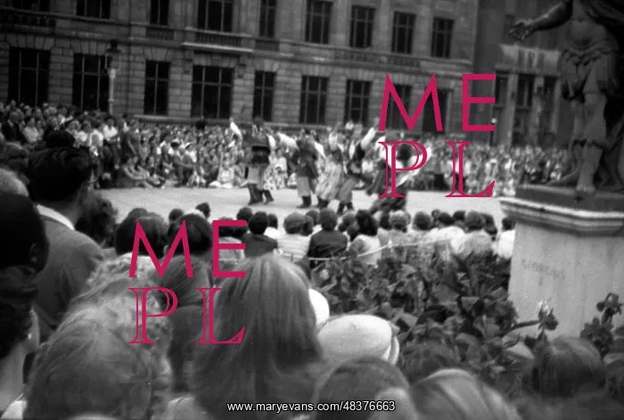 : Coronation. Folk dancing, evening Golden Sq : Coronation. Folk dancing, evening Golden Sq