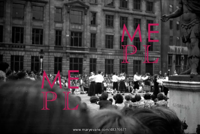 : Coronation. Folk dancing, evening Golden Sq : Coronation. Folk dancing, evening Golden Sq