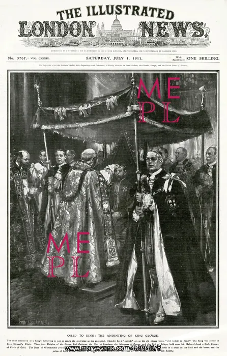 : Coronation of George V - Anointing : Coronation of George V - Anointing