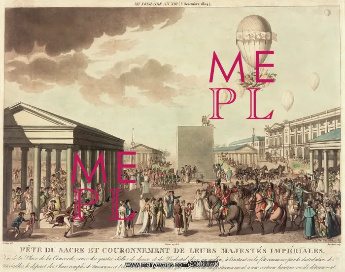 : Coronation of Napoleon, with balloon : Coronation of Napoleon, with balloon