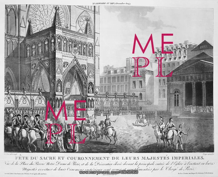 : Coronation of Napoleon I, 2 December 1804. Arrival : Coronation of Napoleon I, 2 December 1804. Arrival