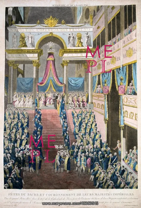 : Coronation of Napoleon I in Notre Dame, Paris : Coronation of Napoleon I in Notre Dame, Paris