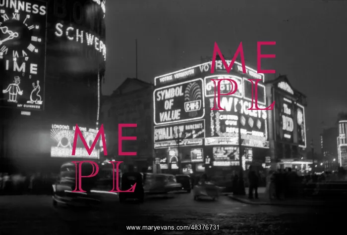 : Coronation. Piccadilly Circus at Night : Coronation. Piccadilly Circus at Night