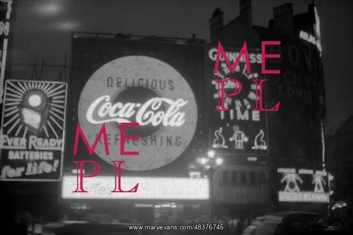 : Coronation. Piccadilly Circus at Night : Coronation. Piccadilly Circus at Night