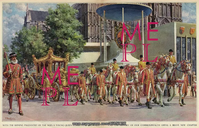 : Coronation Procession, Queen Elizabeth II : Coronation Procession, Queen Elizabeth II