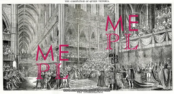 : Coronation of Queen Victoria, Westminster Abbey : Coronation of Queen Victoria, Westminster Abbey