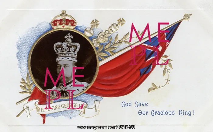 : Coronation Souvenir Postcard - King George V : Coronation Souvenir Postcard - King George V
