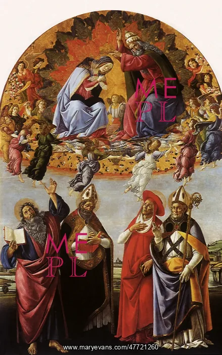 : The Coronation of the Virgin, by Botticelli : The Coronation of the Virgin, by Botticelli