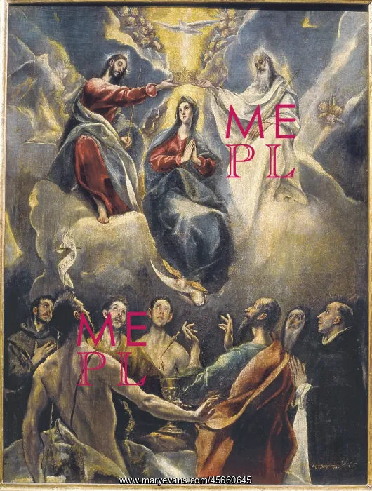 : Coronation of the Virgin, by El Greco : Coronation of the Virgin, by El Greco