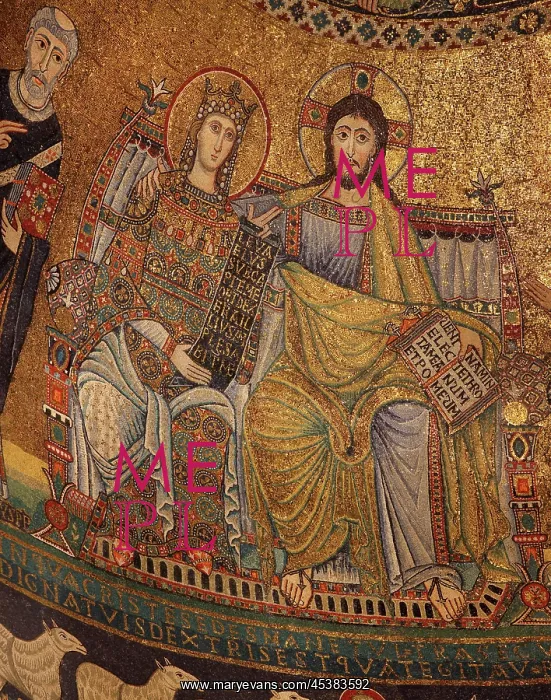 : Coronation of the Virgin, mosaic, c.1140, Apse : Coronation of the Virgin, mosaic, c.1140, Apse