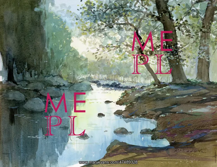 : Corot Painted Here, Limoges ' River Scene : Corot Painted Here, Limoges ' River Scene