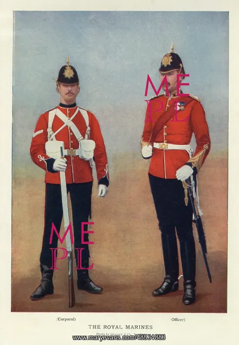  : Corporal and Officer of the Royal Marines