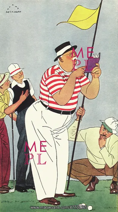  : Corpulent Golfer reads from Rule Book