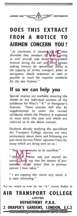 : Correspondence Courses For Commercial Pilots & Navigators : Correspondence Courses For Commercial Pilots & Navigators