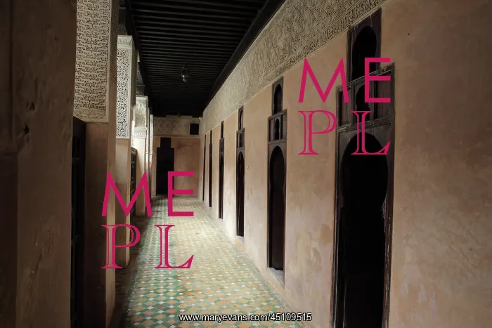 : Corridor, Bou Inania Madrasa, Meknes, Meknes-Tafilalet : Corridor, Bou Inania Madrasa, Meknes, Meknes-Tafilalet