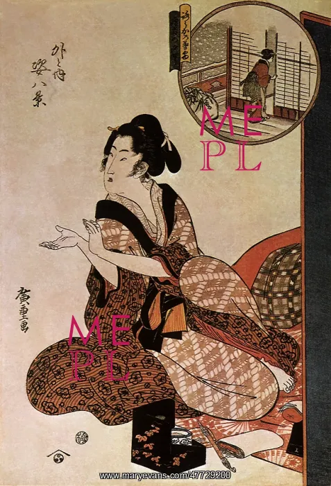 : Corridor in the Evening Snow, Courtesan in the Bright Room : Corridor in the Evening Snow, Courtesan in the Bright Room