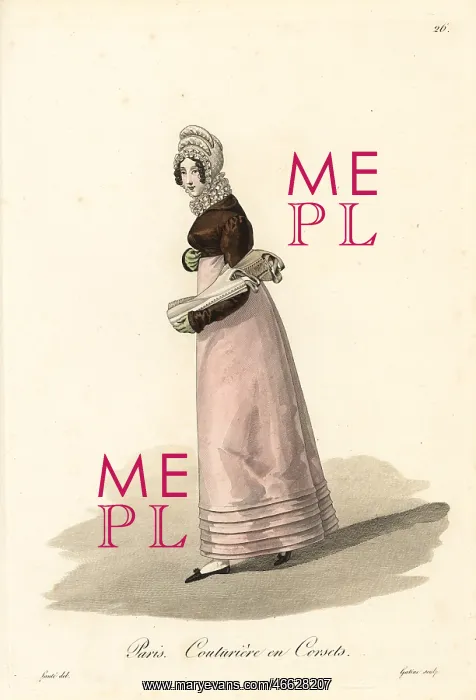 : Corset maker, Paris, early 19th century : Corset maker, Paris, early 19th century
