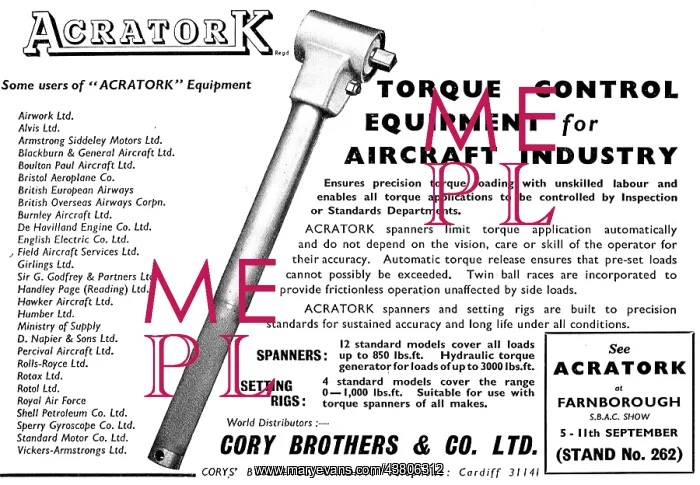  : Cory Brothers Acratork Precision Torque Spanners