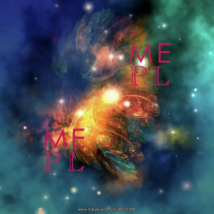  : Cosmic image of a colorful nebula out in space