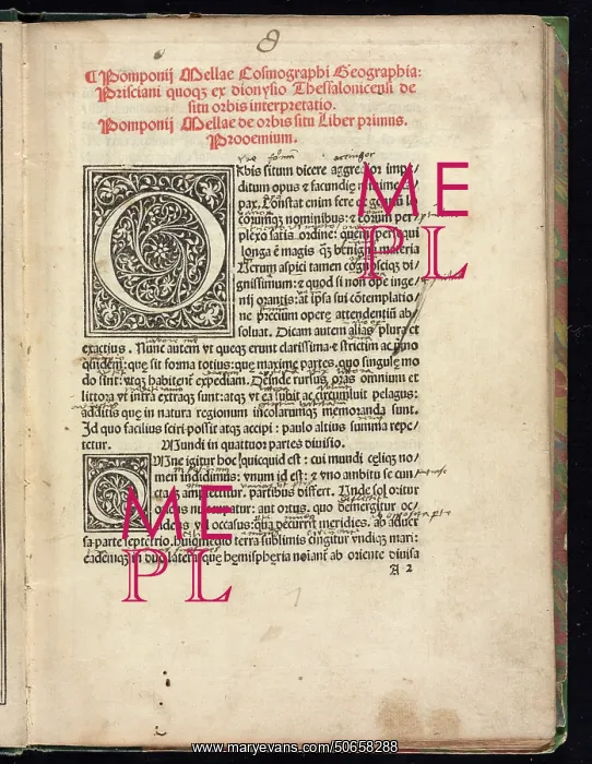 : Cosmographia, by Pomponius Mela : Cosmographia, by Pomponius Mela