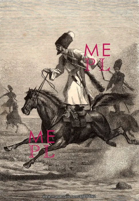 : Cossacks displaying their horsemanship. From the : Cossacks displaying their horsemanship. From the