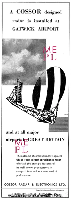 : Cossor CR 21 10cm Surveillance Radar : Cossor CR 21 10cm Surveillance Radar