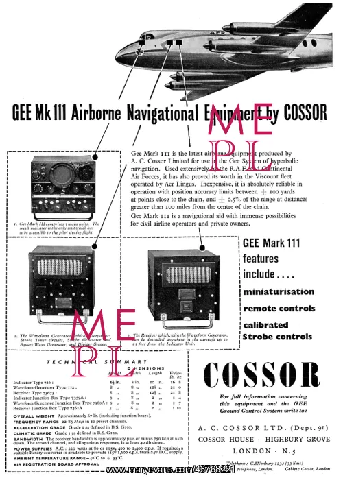 : Cossor Gee Mk III : Cossor Gee Mk III