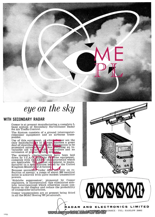 : Cossor Radar & Electronics 1960 Cossor SSR : Cossor Radar & Electronics 1960 Cossor SSR