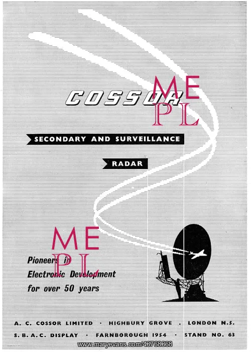 : Cossor Secondary & Surveillance Radar : Cossor Secondary & Surveillance Radar