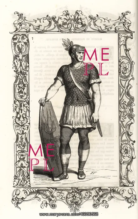 : Costume of an ancient Roman cavalryman : Costume of an ancient Roman cavalryman
