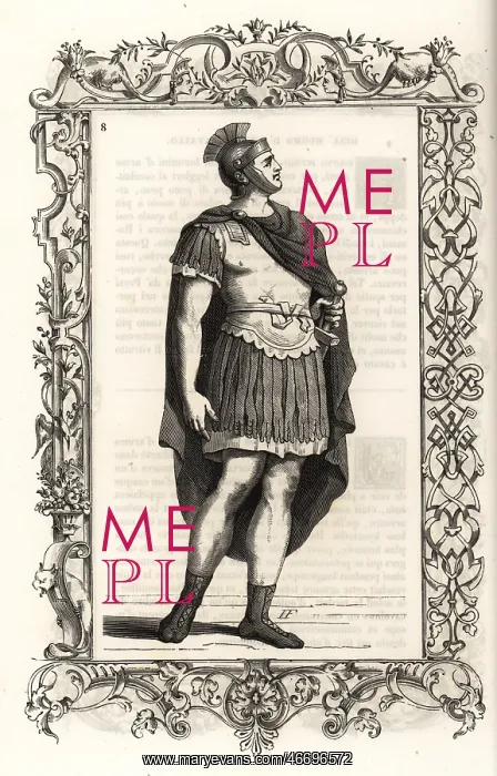 : Costume of an ancient Roman infantryman : Costume of an ancient Roman infantryman