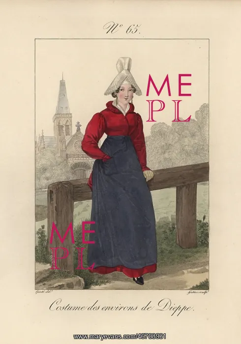 : Costume of the area of Dieppe The papillon : Costume of the area of Dieppe The papillon