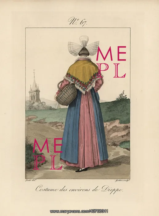 : Costume of the area of Dieppe Rear view of : Costume of the area of Dieppe Rear view of