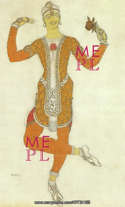 : Costume design by Bakst, Vaslav Nijinsky in The Firebird : Costume design by Bakst, Vaslav Nijinsky in The Firebird