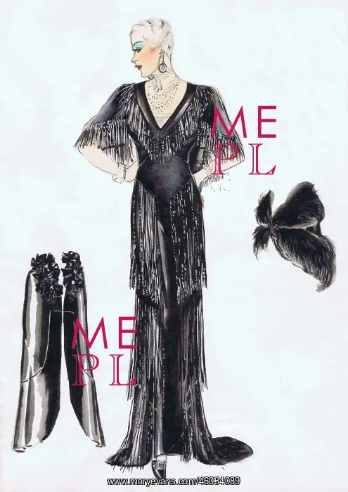 : Costume design for New York stage, 1920s : Costume design for New York stage, 1920s
