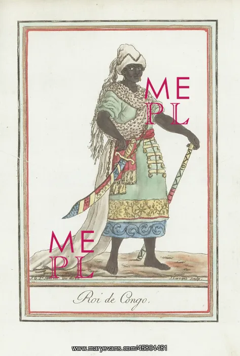: Costume of a king of Congo, Africa : Costume of a king of Congo, Africa