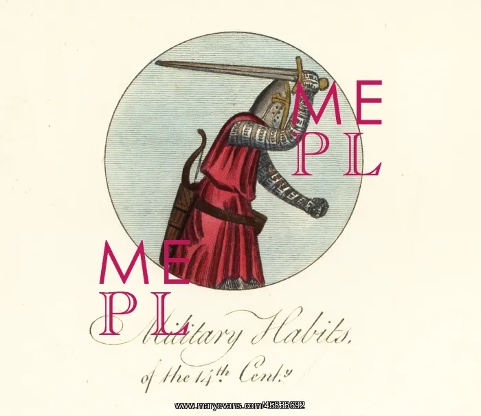 : Costume of a knight of the 14th century : Costume of a knight of the 14th century