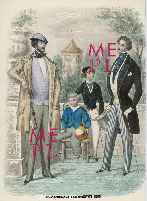 : Costume Men - Boys 1845 : Costume Men - Boys 1845