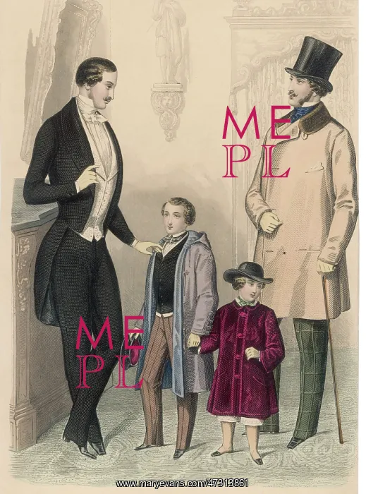 : Costume Men - Boys 1848 : Costume Men - Boys 1848
