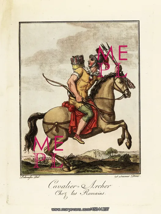 : Costume of a mounted archer, ancient Rome : Costume of a mounted archer, ancient Rome