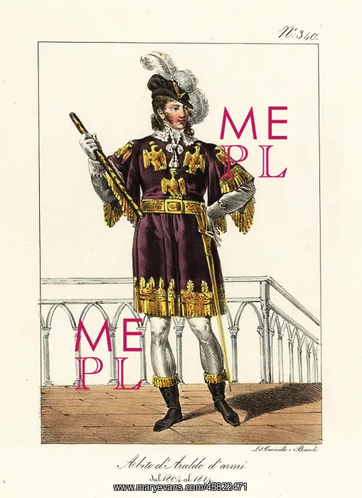 : Costume of a Napoleonic Herald of Arms : Costume of a Napoleonic Herald of Arms