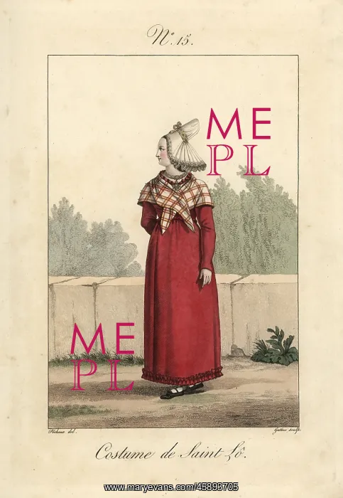 : Costume of Saint Lo, 1827 : Costume of Saint Lo, 1827