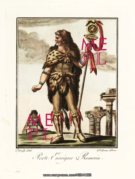 : Costume of a standard bearer, ancient Rome : Costume of a standard bearer, ancient Rome