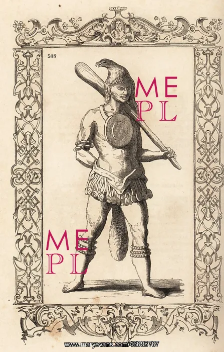 : Costume of a Timucua chief, Florida : Costume of a Timucua chief, Florida