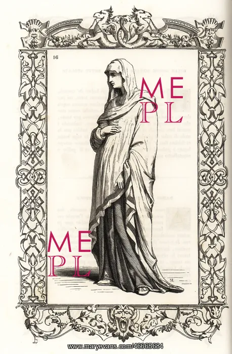 : Costume of a Vestal virgin : Costume of a Vestal virgin