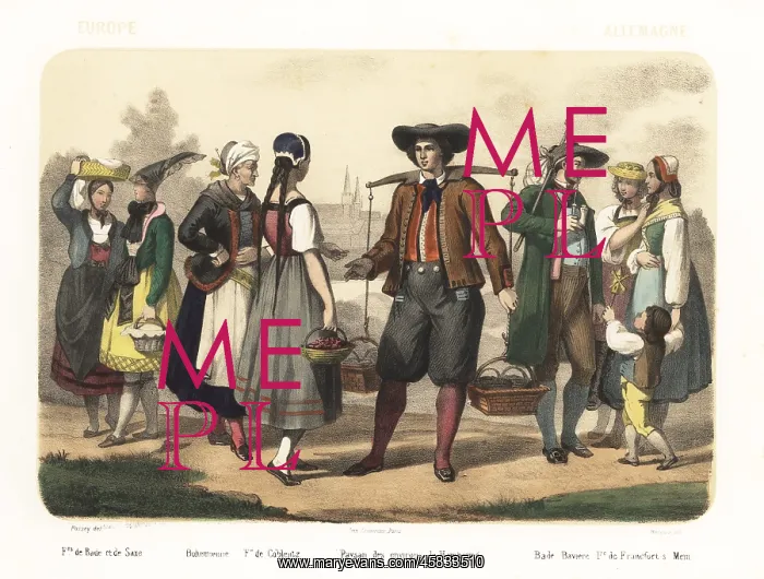 : Costumes of Germany, 1858 : Costumes of Germany, 1858