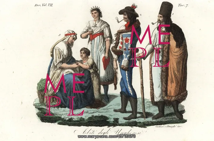 : Costumes of the Hungarians, 18th century : Costumes of the Hungarians, 18th century