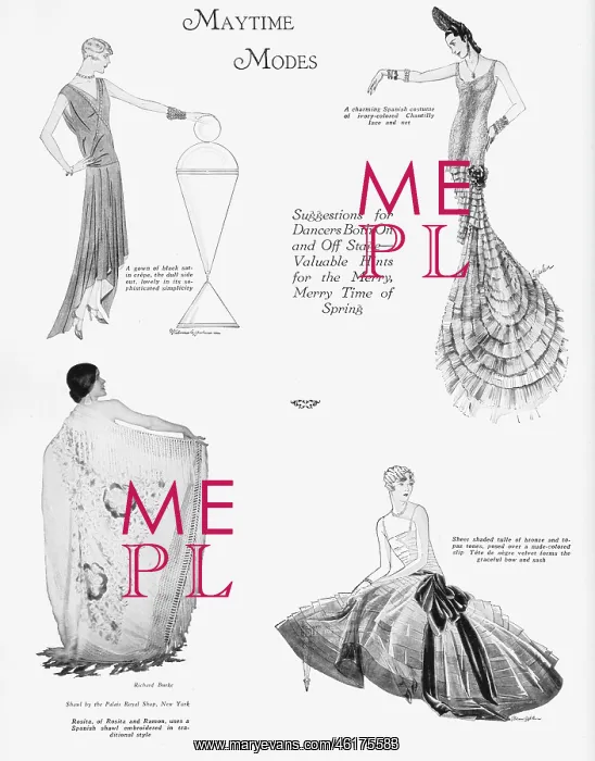 : Four costumes representing Maytime Modes. Suggestions : Four costumes representing Maytime Modes. Suggestions
