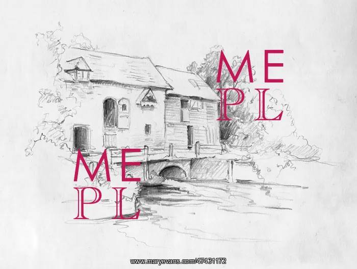 : A cottage on a bridge over a babbling brook : A cottage on a bridge over a babbling brook